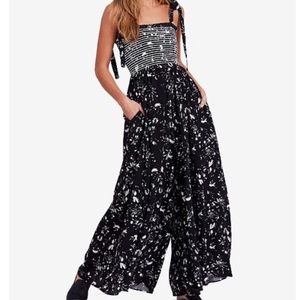 Free people color my world black jumpsuit